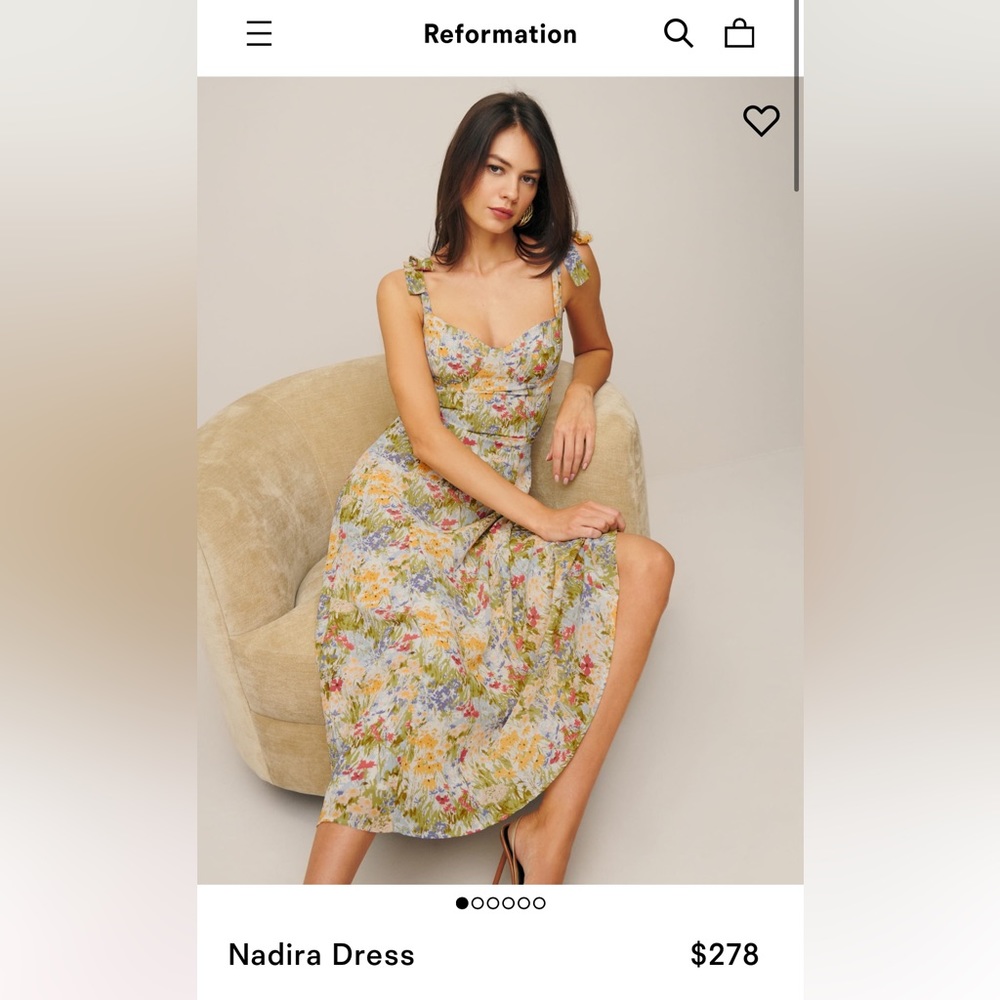 reformation nadira dress countryside size 2